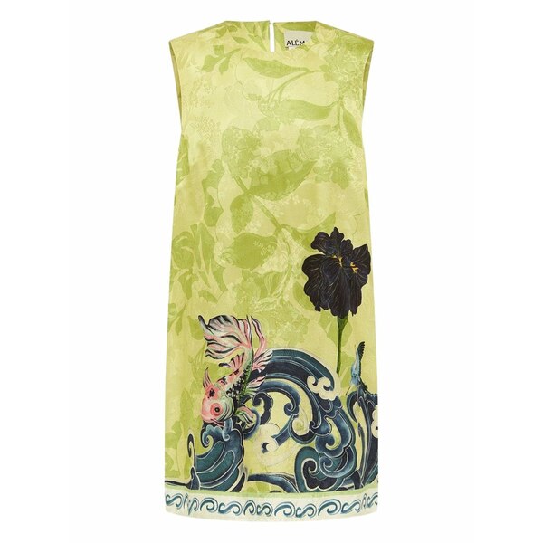 アレメ レディース 衣装 トップス Rochester floral-print shift mini dress Green