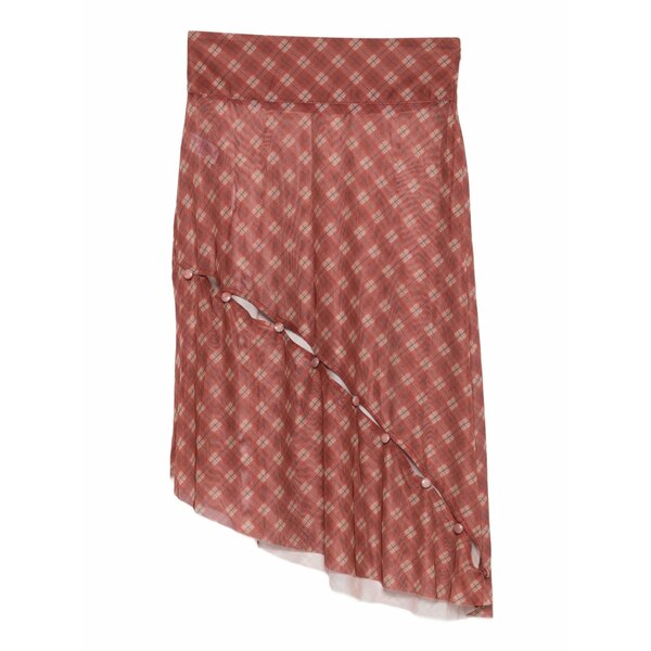 ハウスオブサニー レディース スコート ボトムス Button-detail plaid skirt Red