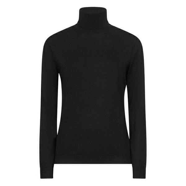 ブランカ ヴィータ レディース 編み物\u0026ティーシャツ アウター Turtleneck ribbed-cuff sweater Black