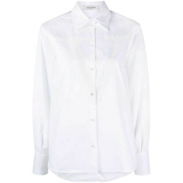 ヴァレンティノ ガラヴァーニ レディース シャツ トップス Long-sleeve cotton shirt White|asty
