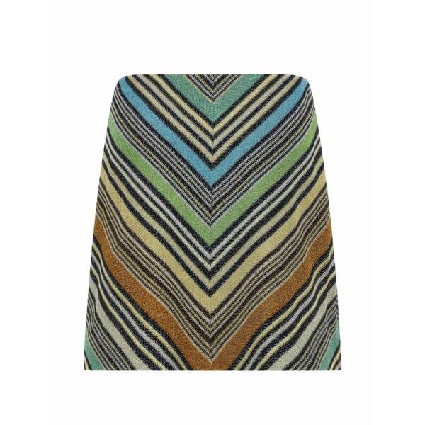 ミッソーニ レディース スコート ボトムス Geometric-pattern lam￡-thread a-line mini skirt Black