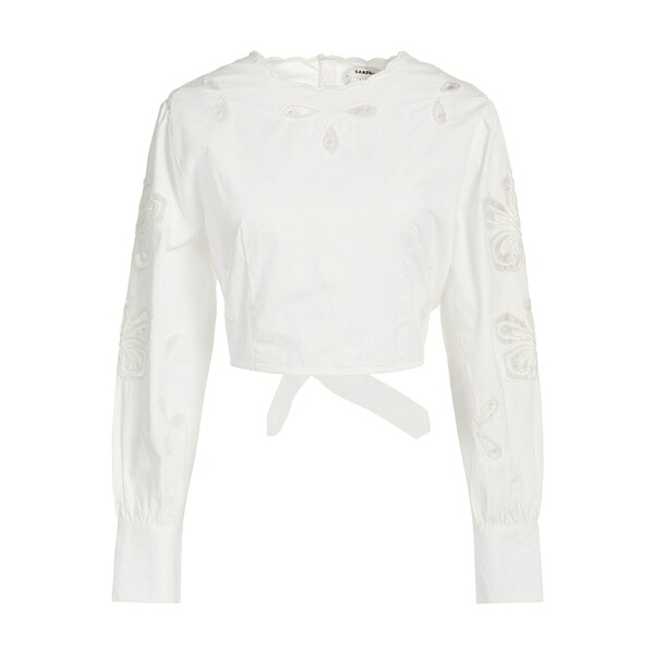 【貨物輸送無料】 沙子ロ レディース プルオーバー トップス Tops White