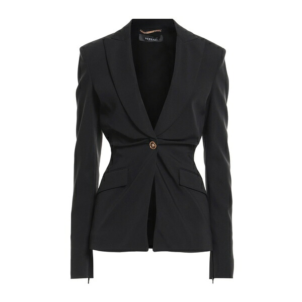 【貨物輸送無料】 ヴェルサーチ レディース 上衣＆上衣 アウター Blazers Black