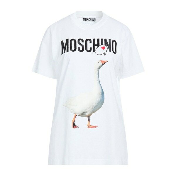 【貨物輸送無料】 モスキーノ レディース プルオーバー トップス T-shirts White
