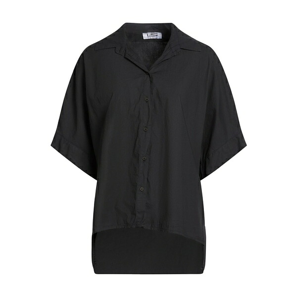 【送料無料】 ル ストレーゲ レディース シャツ トップス Shirts Black|asty