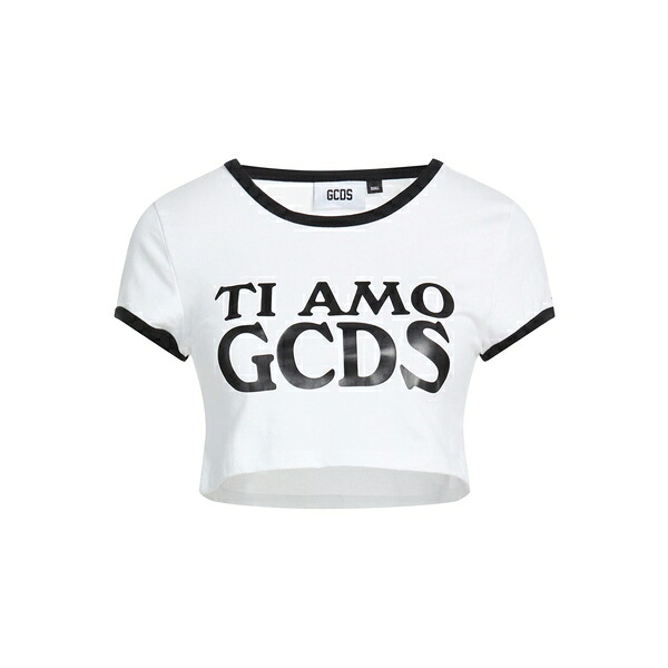 【送料無料】 ジーシーディーエス レディース Tシャツ トップス T-shirts White|asty