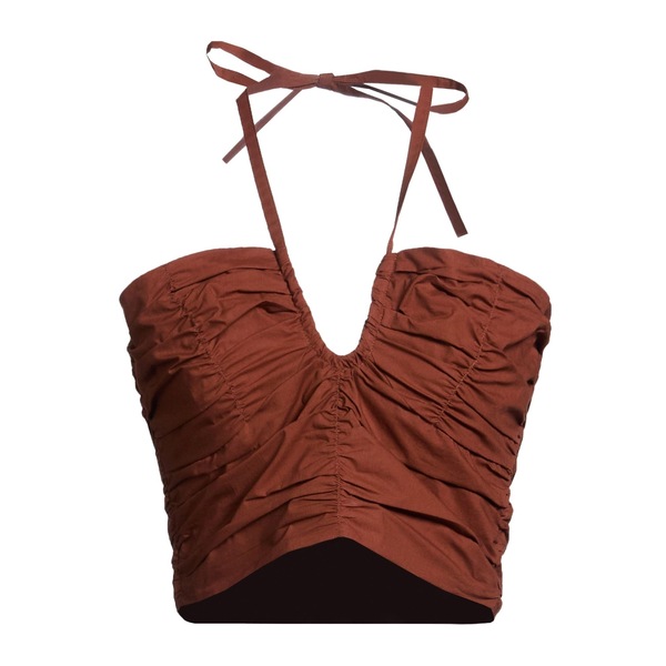 【送料無料】 フォルテ フォルテ レディース Tシャツ トップス Tops Brown|asty
