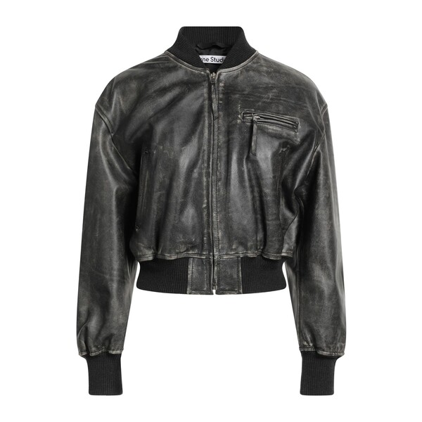 【貨物輸送無料】 アクネ ストゥディオズ レディース 上衣＆上衣 アウター Jackets Black レディースファッション-コート・ジャケット