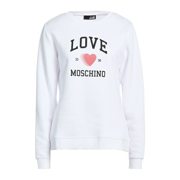 【貨物輸送無料】 モスキーノ レディース パーカー・スウェットシャツ アウター Sweatshirts White