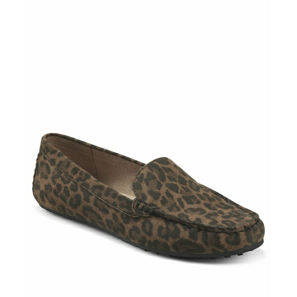 エアロソールズ レディース スリッポン・ローファー シューズ Women's Over Drive Driving Style Loafers Leopard Fab Faux Suede画像