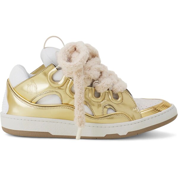 Lanvin ランバン メンズ スニーカー  【Lanvin Leather Curb Mesh Laces Gold】  サイズ EU_38(23.0cm) Gold