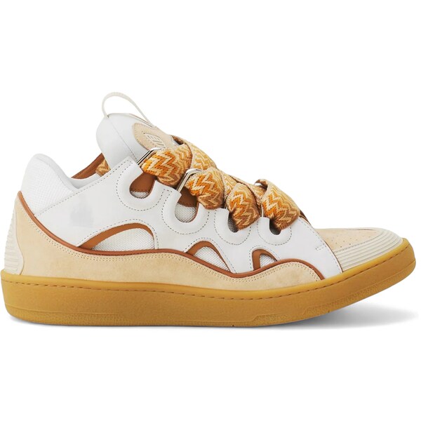 Lanvin ランバン メンズ スニーカー  【Lanvin Leather Curb Optic White Honey】  サイズ EU_45(30.0cm) Optic White/Honey
