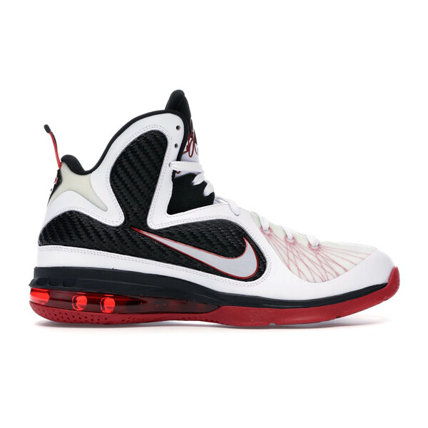 Nike ナイキ メンズ スニーカー  【Nike LeBron 9 Miami Heat Home】  大いさ US_M_13.5 White / White-Black-Sport Red スニーカー-靴