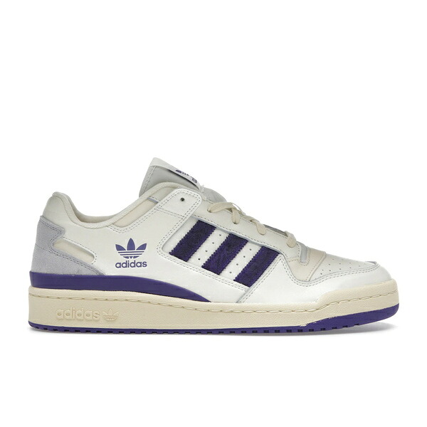 adidas アディダス メンズ スニーカー 【adidas Forum Low CL Cream White Collegiate Purple Warm Vanilla】 サイズ US_M_4.5 Cream White/Collegiate Purple/Warm Vanilla|asty