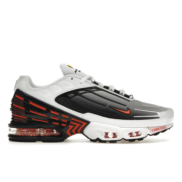 Nike ナイキ メンズ スニーカー  【Nike Air Max Plus 3 White Black Team Orange】  大きさ US_6.5(24.5糎) White/Black/Gunsmoke/Team Orange