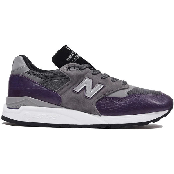New Balance ニュー平衡にする メンズ スニーカー  【New Balance 998 MiUSA Purple Croc】  大きさ US_8(26.0糎) Dark Purple/Charcoal/Black