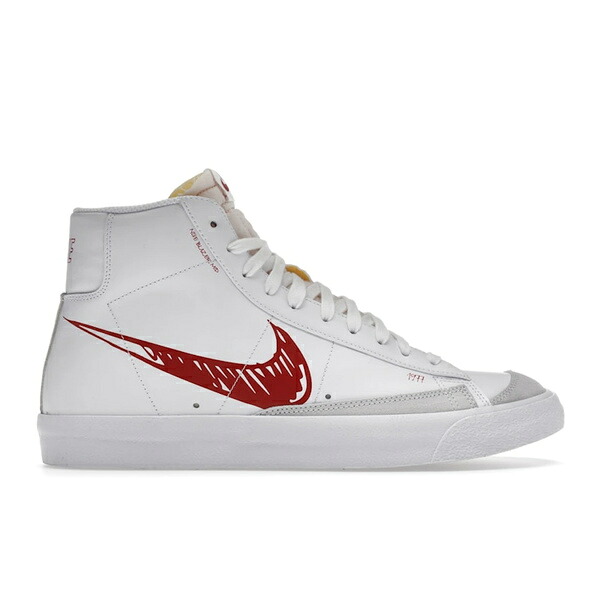 Nike ナイキ メンズ スニーカー  【Nike Blazer Mid 77 Sketch White Red】  大いさ US_9.5(27.5糎) Summit White/Gym Red-Sail 靴-メンズ靴