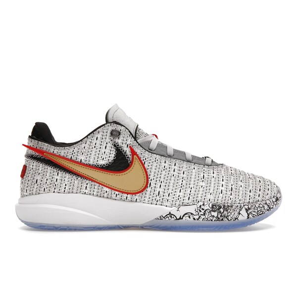 Nike ナイキ メンズ スニーカー  【Nike LeBron 20 The Debut】  大きさ US_6(24.0糎) White/Metallic Gold-Black-University Red-Wolf Grey