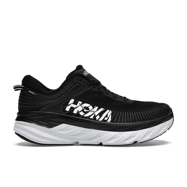 Hoka One One ホカオネオネ メンズ スニーカー 【Hoka One One Bondi 7 Black White】 サイズ US_M_13 Black/White｜asty