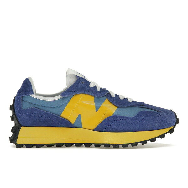 New Balance ニュー平衡にする メンズ スニーカー  【New Balance 327 Warped Essentials Marine Blue Yellow】  大いさ US_10(28.0糎) Marine Blue/Light Blue/Yellow スニーカー-メンズ靴-靴