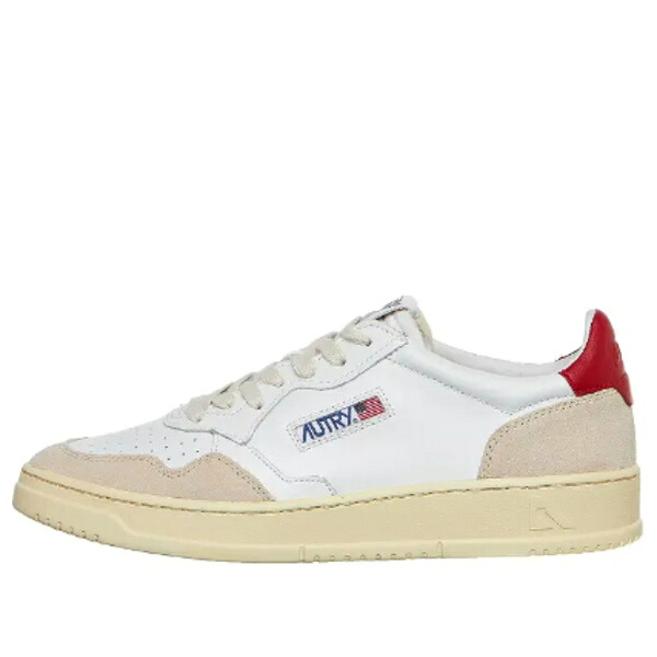 AUTRY オートリー メンズ スニーカー  【Autry Medalist Low White Suede Red AULM-LS43】  サイズ US_7(25.0cm)