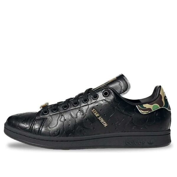adidas アディダス メンズ スニーカー  【adidas x A Bathing Ape Stan Smith \u002730th Anniversary - Black\u0027 IG1116】  大いさ US_9.5(27.5糎) メンズ靴-靴