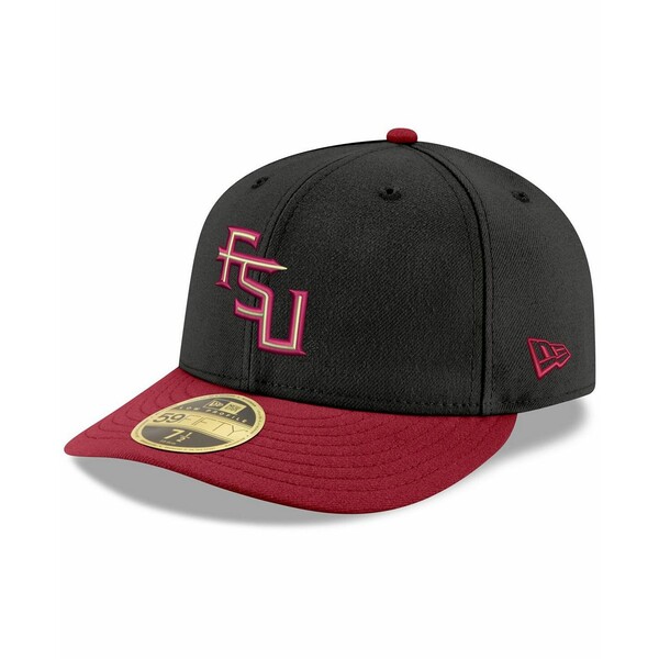 ニューエラ メンズ 帽子 アクセサリー Men S Black Garnet Florida State Seminoles Basic Low Profile 59fifty Fitted Hat 激安格安割引情報満載