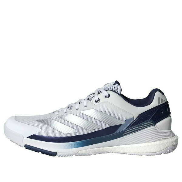 adidas アディダス メンズ スニーカー 【adidas Crazyquick Boost Padel \u0027White Silver Dark Blue\u0027  JR2124】  大きさ US_7(25.0糎)