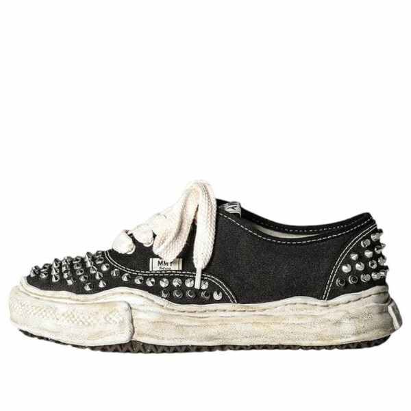 Maison MIHARA YASUHIRO ミハラヤスヒロ メンズ スニーカー 【Maison MIHARA YASUHIRO Baker OG Sole Studded Canvas Low \u0027Black\u0027 A13FW736-BLK】  大きさ US_11(29.0糎)