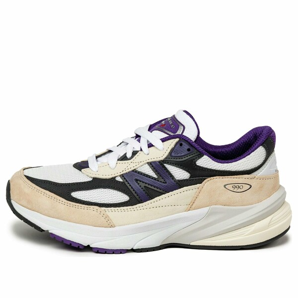 New Balance ニュー平衡にする メンズ スニーカー  【New Balance 990v6 Made In USA \u0027White Black Plum\u0027 U990WB6】  大きさ US_M_4