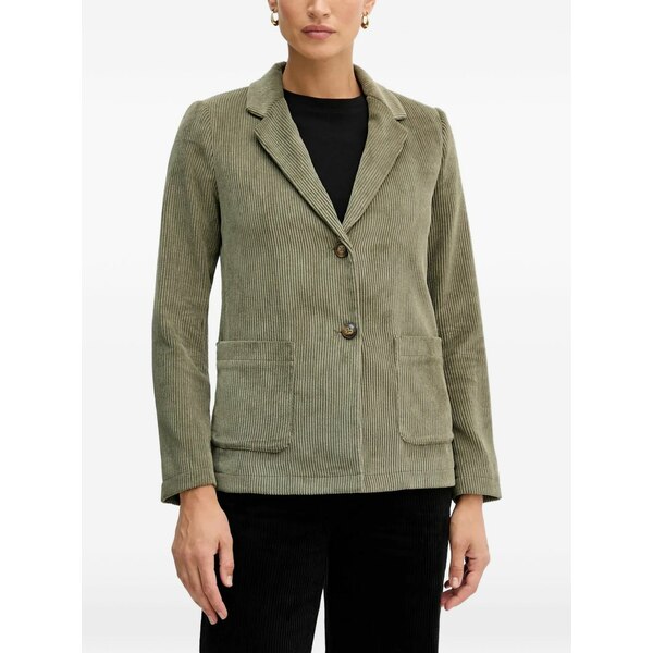 ベネトン レディース シャツ トップス Corduroy button top Green|asty