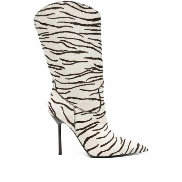 パリテキサス レディース ブーツ シューズ 105mm leather knee-high boots White｜asty