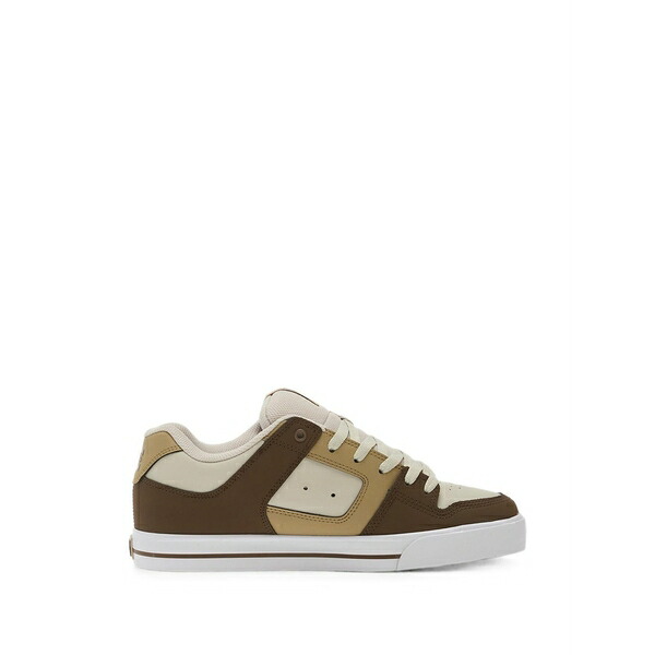 ディーシー メンズ スニーカー シューズ Pure logo-patch panelled sneakers Brown｜asty