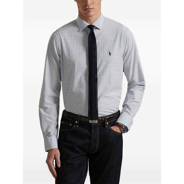 ラルフローレン メンズ シャツ トップス Check-pattern long-sleeve shirt White｜asty