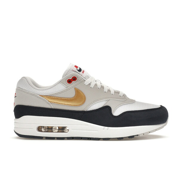 Nike ナイキ メンズ スニーカー 【Nike Air Max 1 Olympic】 サイズ US_6.5(24.5cm) Obsidian/White/Light Smoke Grey/Metallic Gold