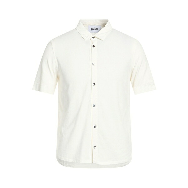 【送料無料】 アルファス テューディオ メンズ シャツ トップス Shirts White