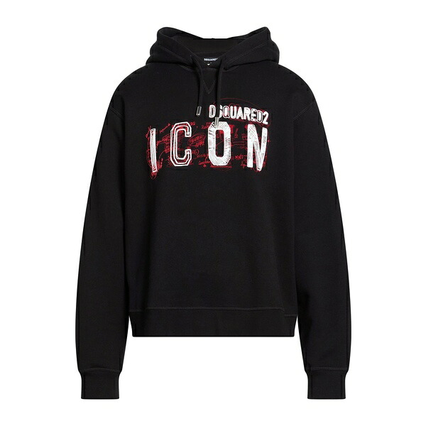 【貨物輸送無料】 ディースクエアード メンズ パーカー・スウェットシャツ アウター Sweatshirts Black メンズファッション-トップス