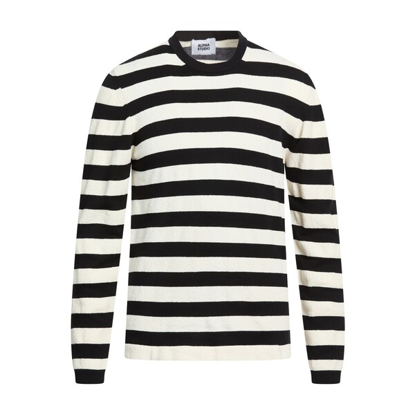 【貨物輸送無料】 アルファス テューディオ メンズ 編み物\u0026プルオーバー アウター Sweaters Black