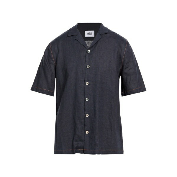 【送料無料】 アルファス テューディオ メンズ シャツ トップス Shirts Blue