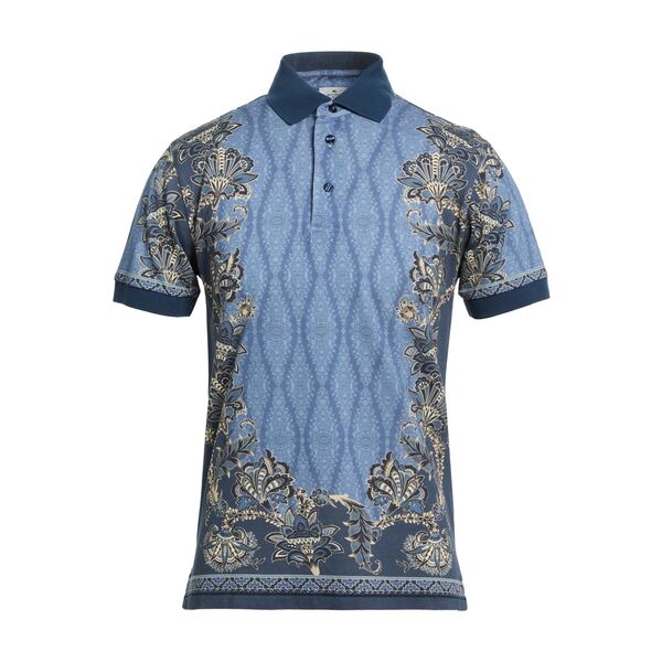 【貨物輸送無料】 エトロ メンズ プルオーバー トップス Polo shirts Blue