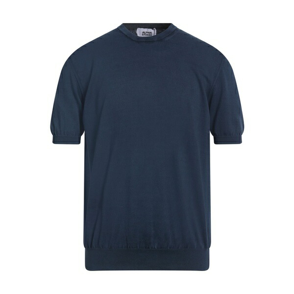 【貨物輸送無料】 アルファス テューディオ メンズ 編み物\u0026プルオーバー アウター Sweaters Blue