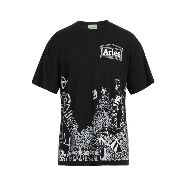 【貨物輸送無料】 アリーズ メンズ プルオーバー トップス T-shirts Black