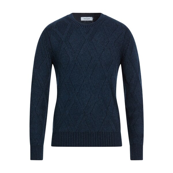 【送料無料】 グランサッソ メンズ ニット&セーター アウター Sweaters Blue|asty