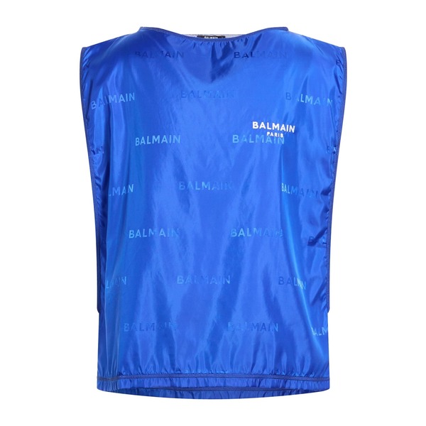 【送料無料】 バルマン メンズ Tシャツ トップス T-shirts Blue｜asty