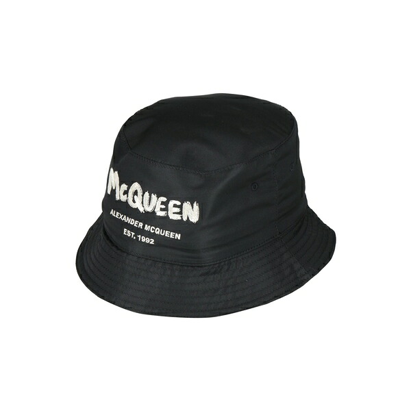 【送料無料】 マックイーン メンズ 帽子 アクセサリー Hats Black｜asty