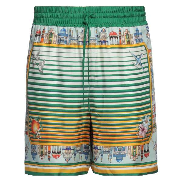 【送料無料】 カサブランカ メンズ カジュアルパンツ ボトムス Shorts & Bermuda Shorts Green｜asty