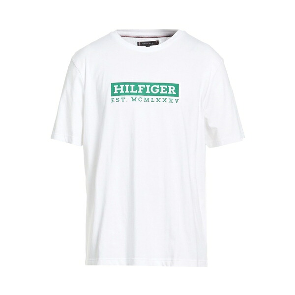 【送料無料】 トミー ヒルフィガー メンズ Tシャツ トップス T-shirts White|asty