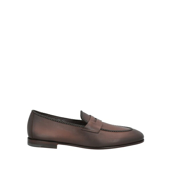 【送料無料】 サントーニ メンズ スリッポン・ローファー シューズ Loafers Brown|asty