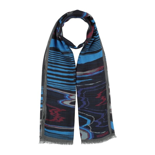 【貨物輸送無料】 ミッソーニ メンズ えり巻き・袈裟・えり巻き 付属物 Scarves Blue