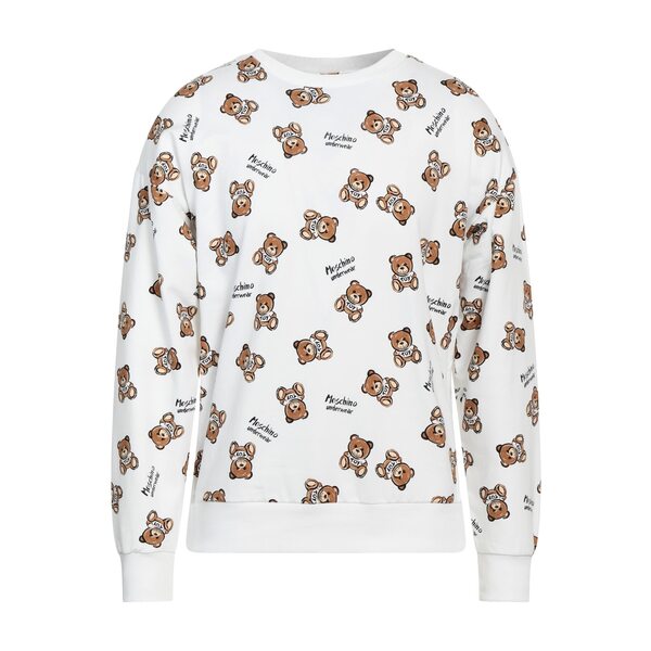 【貨物輸送無料】 モスキーノ メンズ パーカー・スウェットシャツ アウター Sweatshirts White